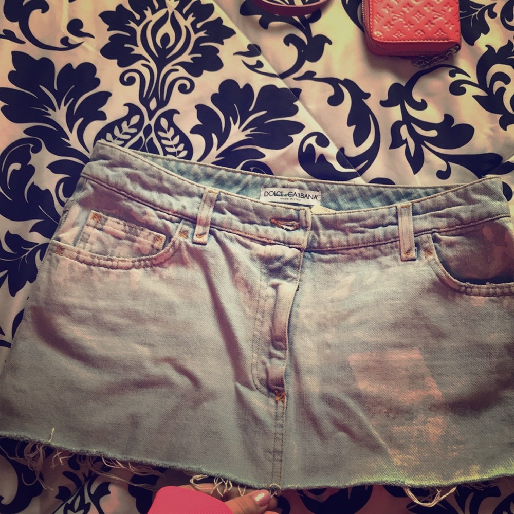 D&g denim mini skirt